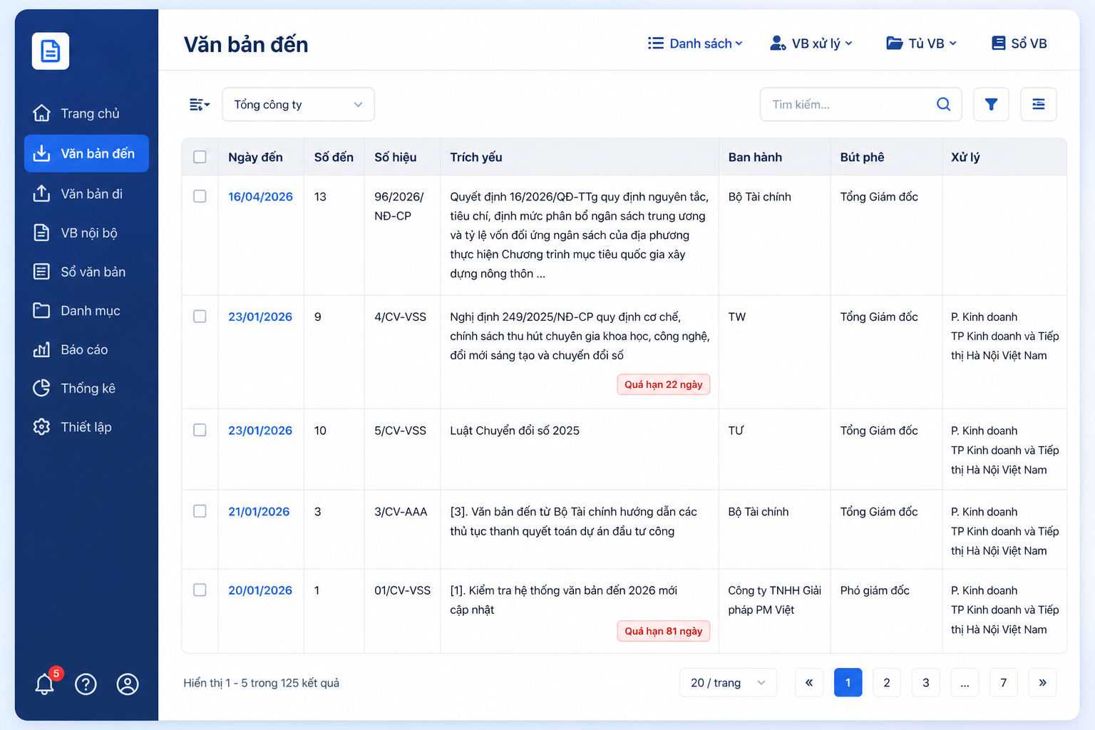 Tích hợp hệ thống văn bản PortalOffice